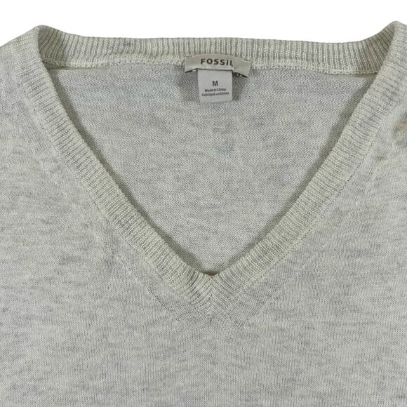 NWT - Fossil - Women's William V Neck Oatmeal Heather - Size: Medium - Picture 3 of 9